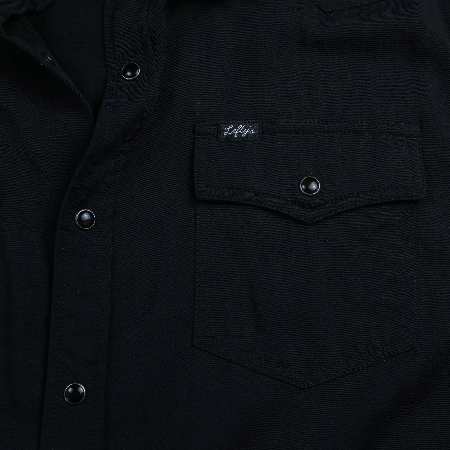 Black-on-black Luxe Pearl Snap
