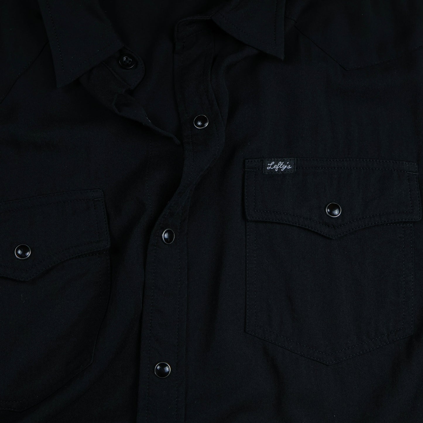 Black-on-black Luxe Pearl Snap