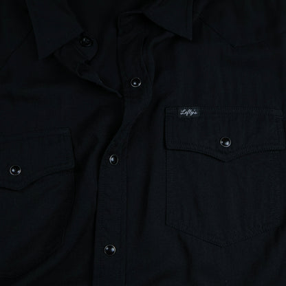 Black-on-black Luxe Pearl Snap