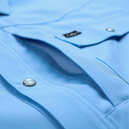 Light Blue Performance Fishing Shirt
