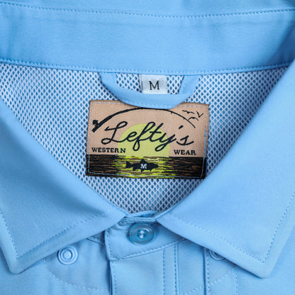 Light Blue Performance Fishing Shirt