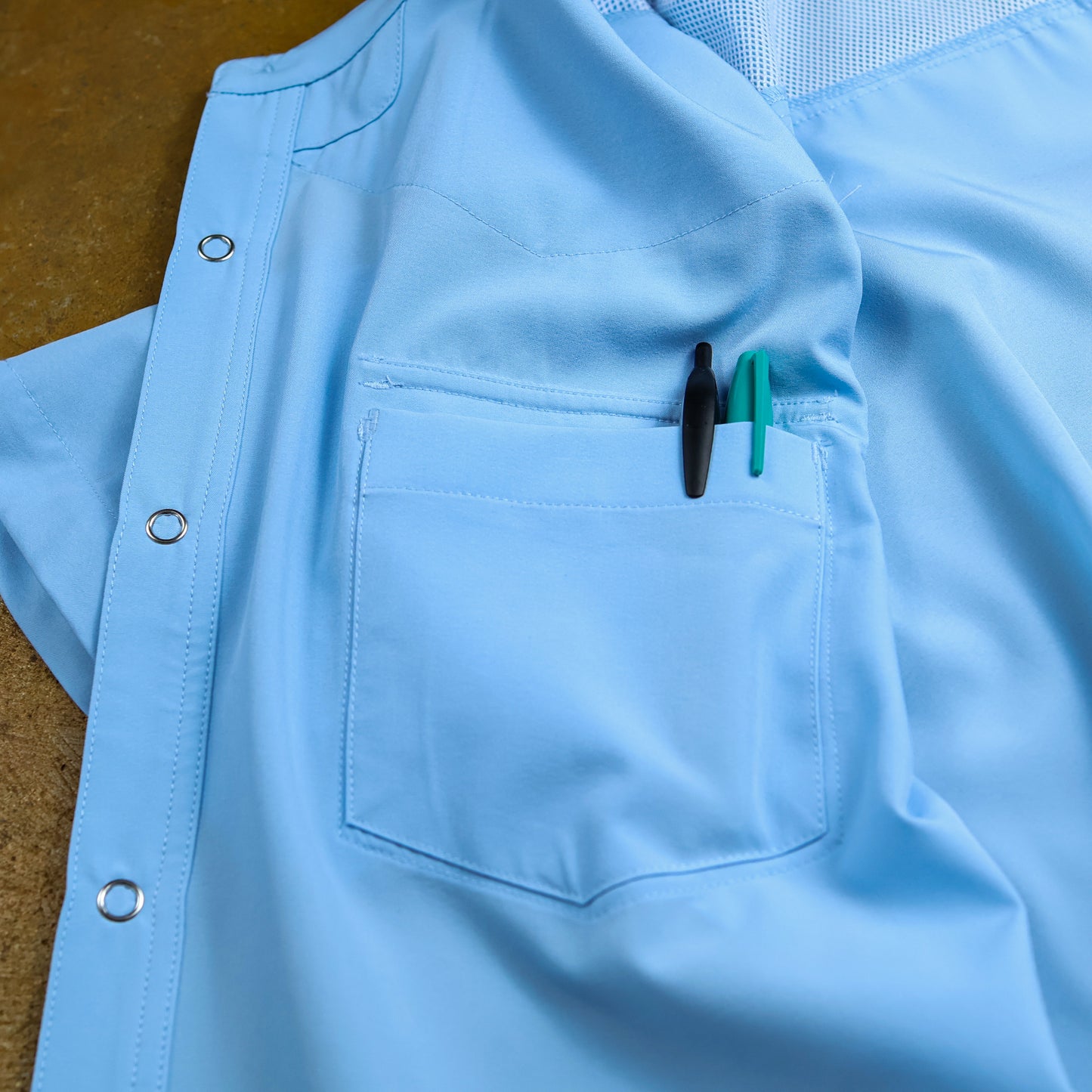 Light Blue Performance Fishing Shirt