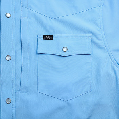 Light Blue Performance Crop