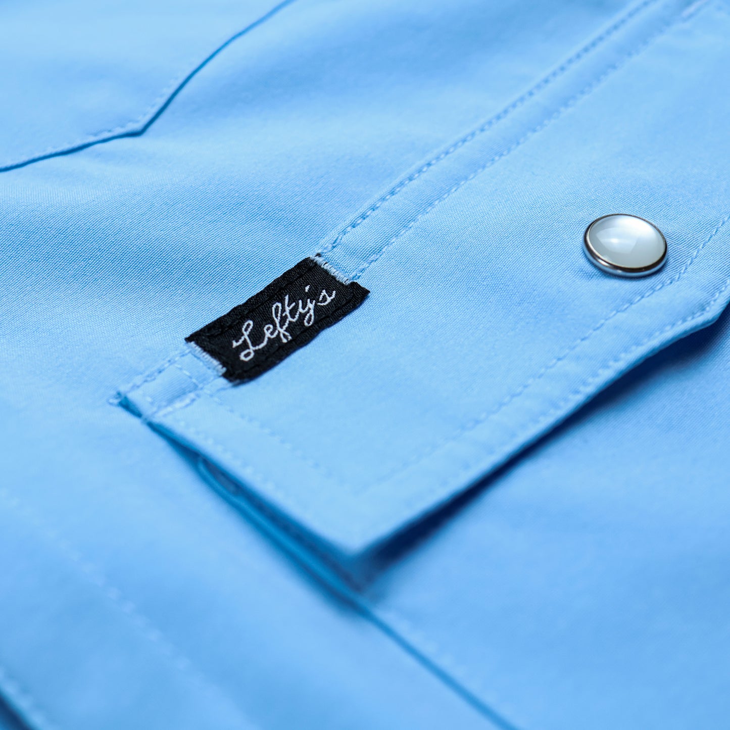 Light Blue Performance Crop