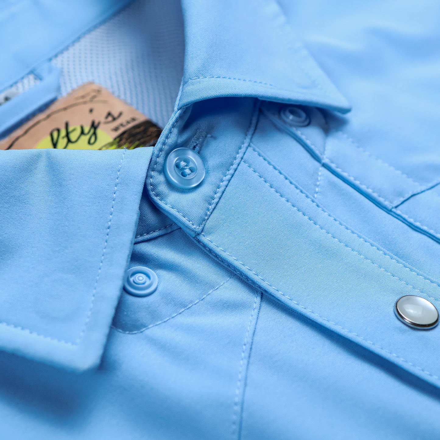 Light Blue Performance Crop