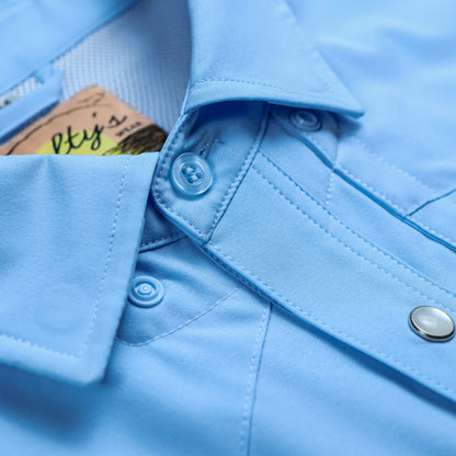 Light Blue Performance Crop