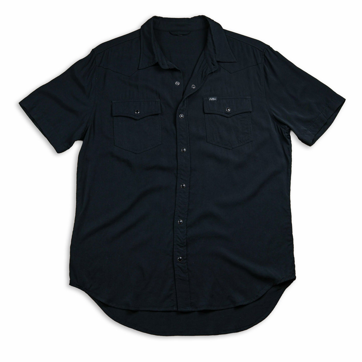 Black-on-black Luxe Pearl Snap